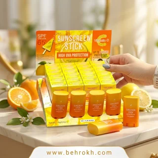 کرم ضد آفتاب استیکی تایلامی SPF 65 مدل ویتامین C؛ بدون رنگ و مناسب انواع پوست