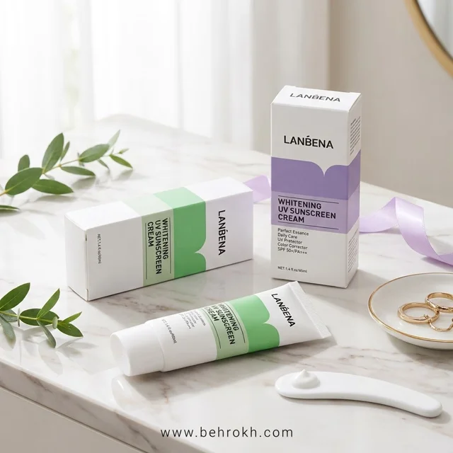 کرم ضد آفتاب لنبنا مدل Whitening UV Sunscreen حجم ۴۰ میلی‌لیتر؛ محافظت روزانه از پوست